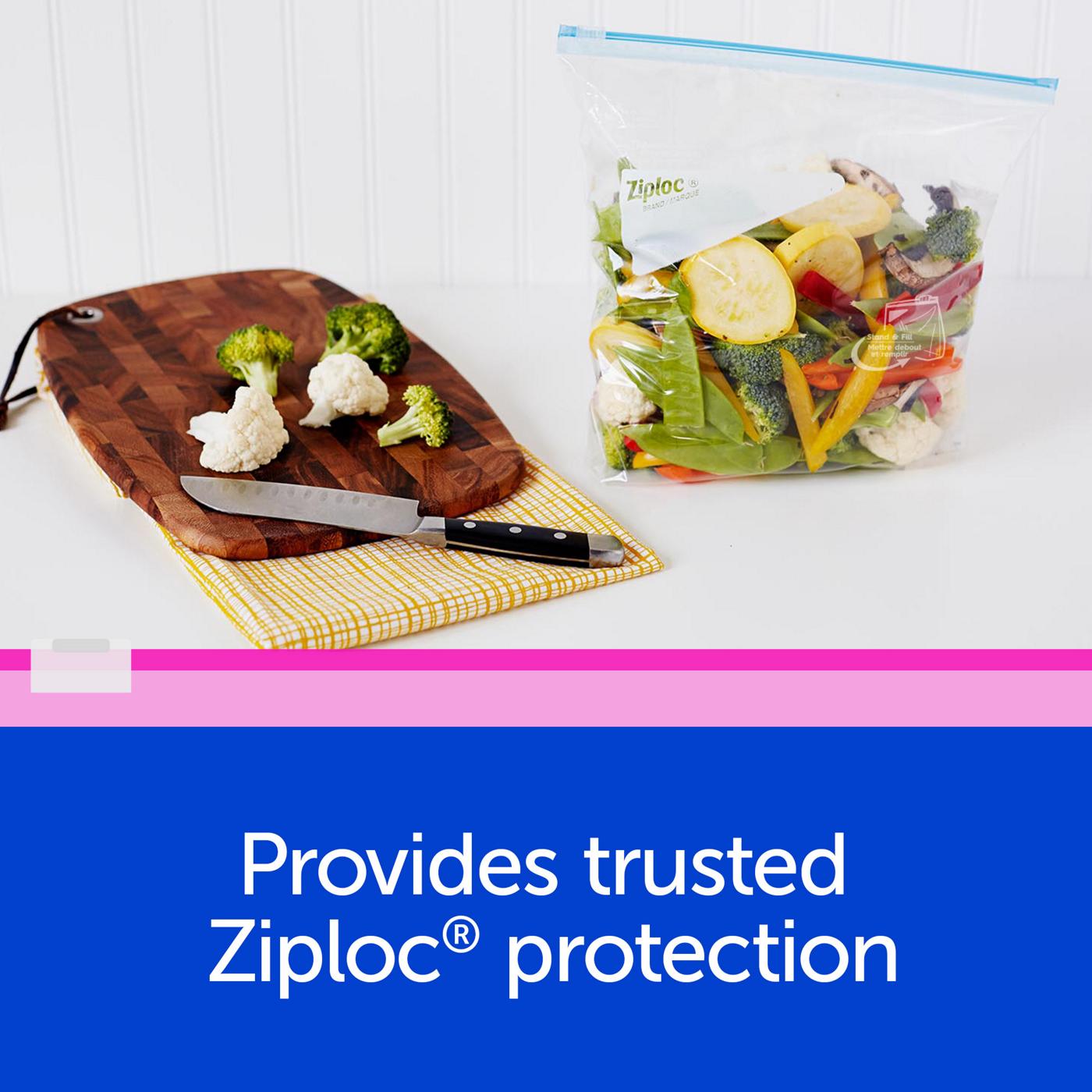 Ziploc Slider Quart Freezer Bags; image 3 of 9