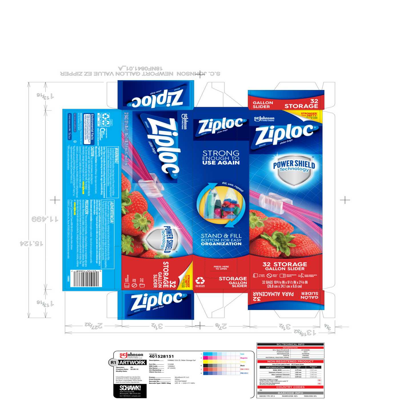 Ziploc Slider Gallon Storage Bags; image 2 of 10