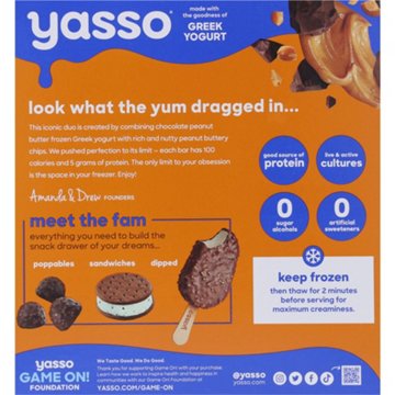 Yasso Chocolate Peanut Butter Chip Frozen Greek Yogurt Bars