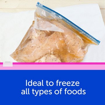 Ziploc Gallon Freezer Slider Bags, Power Shield Technology, 28 ct