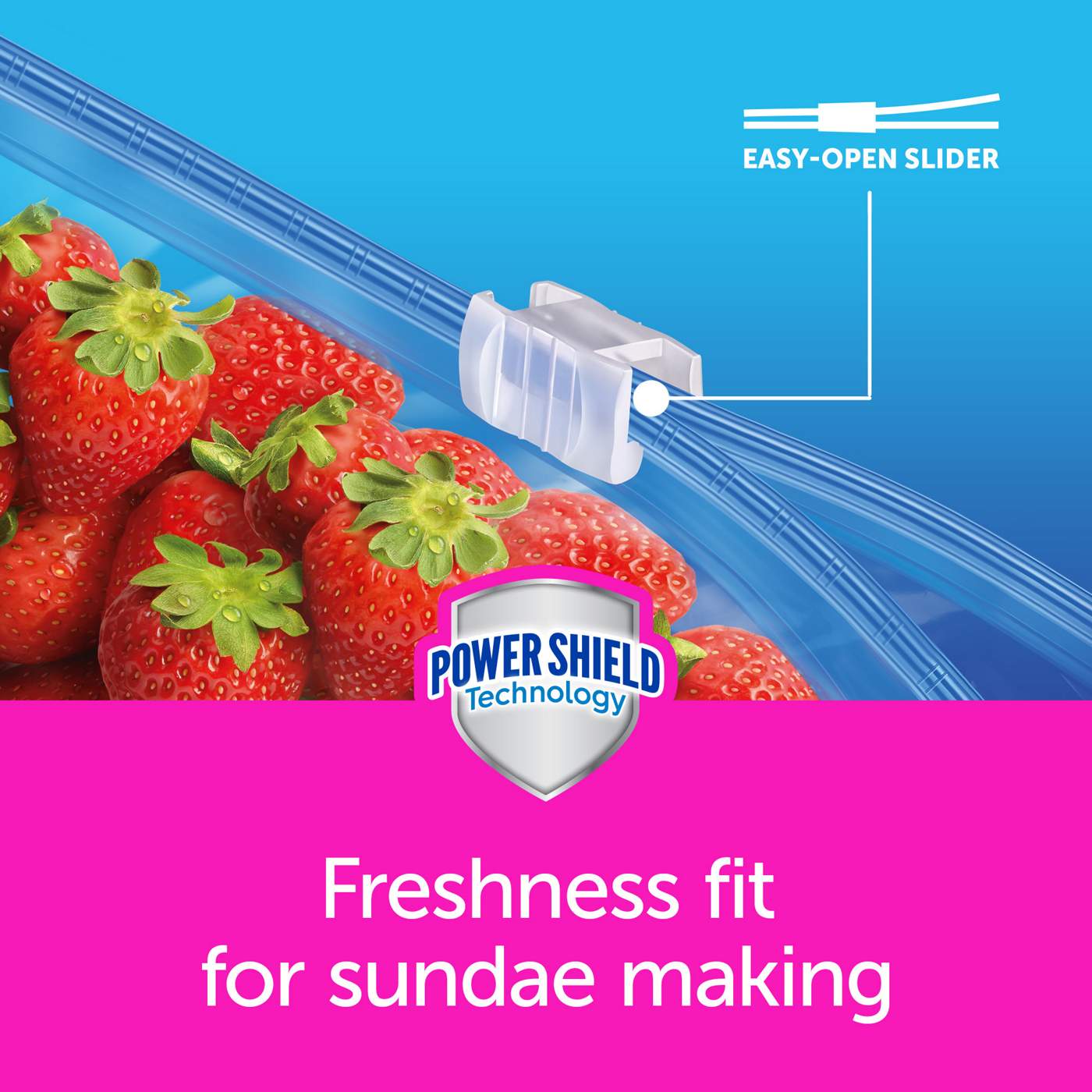 Ziploc Gallon Freezer Slider Bags, Power Shield Technology; image 6 of 17