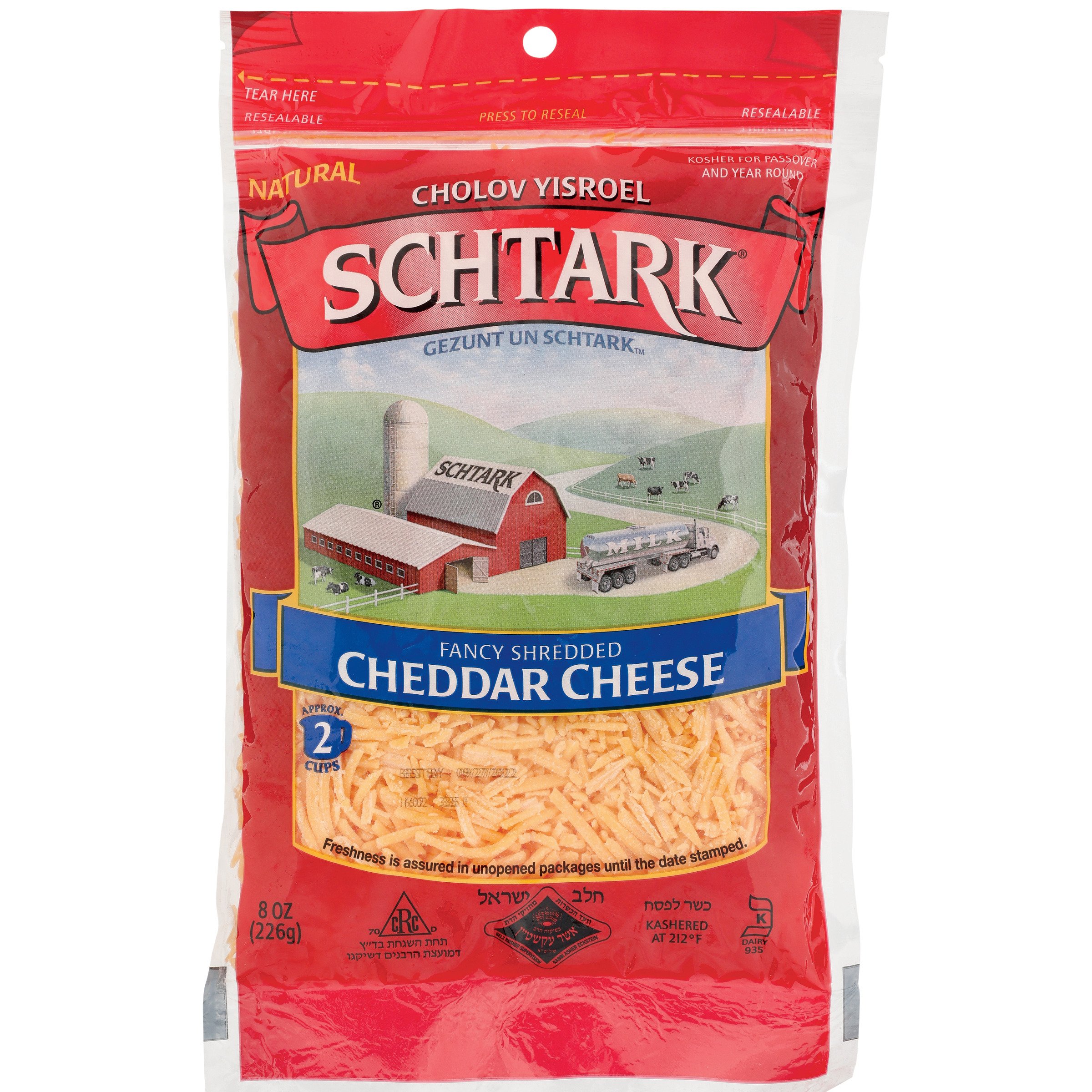 Schtark Fancy Shredded Cheddar Cheese, Kosher Shop Cheese at HEB