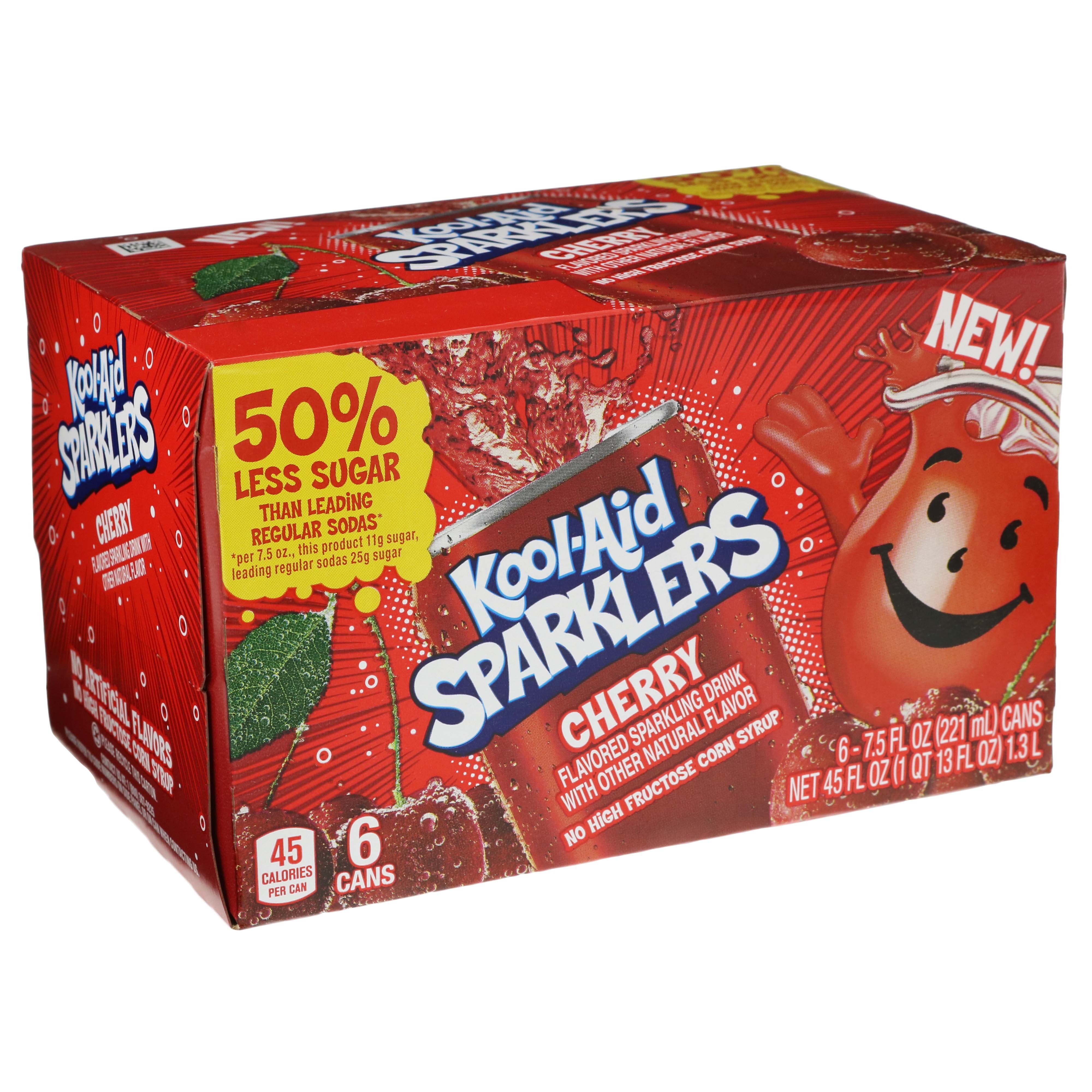 KoolAid Sparkles Cherry Drink 7.5 oz Cans Shop Juice at HEB