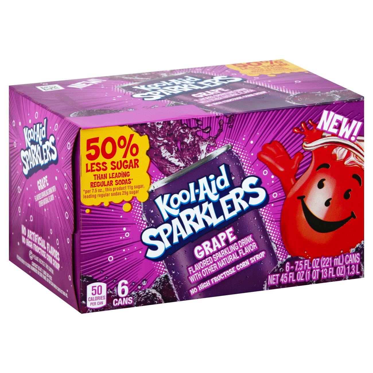 Kool Aid Sparkles Grape Drink 7 5 Oz Cans Shop Juice At H E B