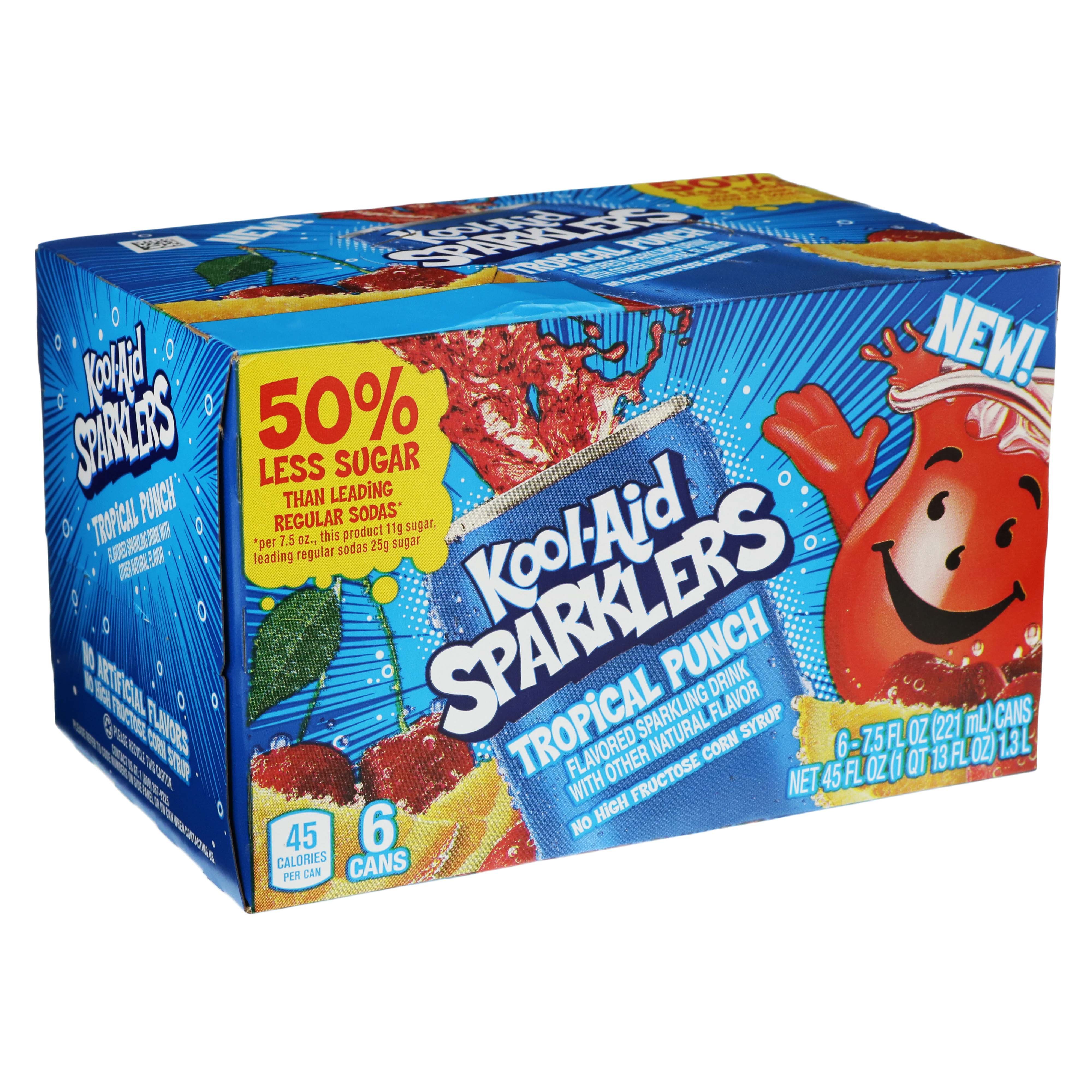 KoolAid Sparkles Tropical Punch Drink 7.5 oz Cans Shop Juice at HEB