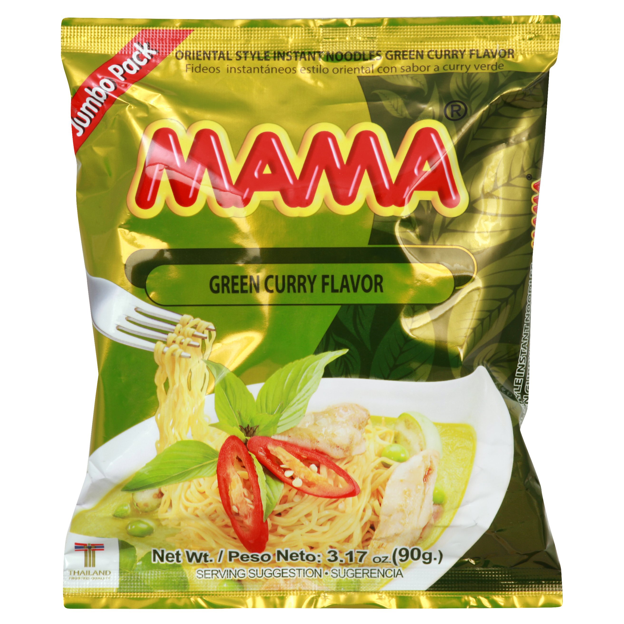 Mama Ramen Instant Noodles Green Curry Flavor (90g Jumbo, 58% OFF