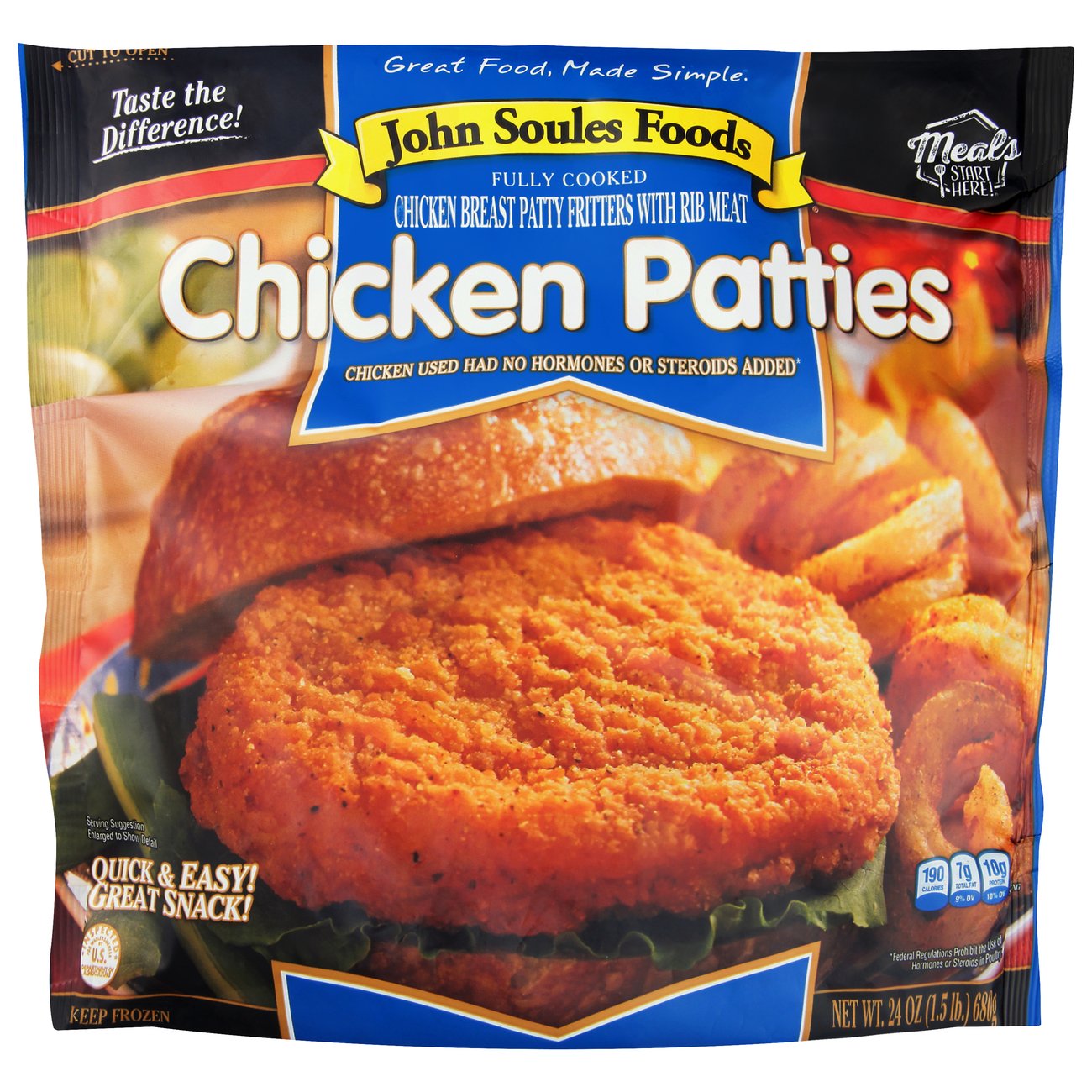 John Soules Foods Fully Cooked Frozen Breaded Chicken Patties Shop Chicken at HEB