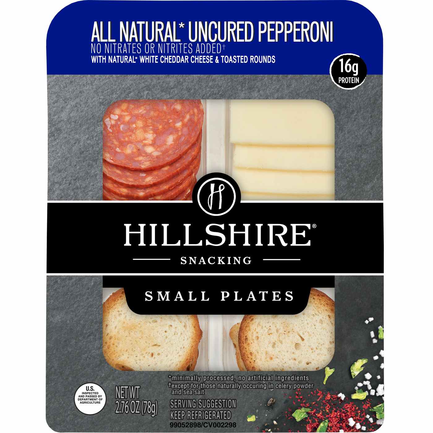 Hillshire Snacking All Natural Pepperoni & White Cheddar; image 1 of 2