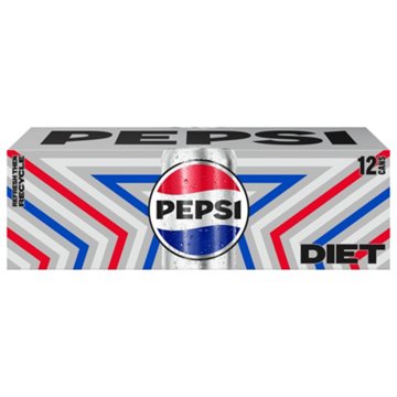 Pepsi Diet Cola Soda Soft Drink 12 pk Cans