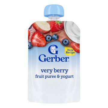 Gerber Snacks for Toddler Fruit & Yogurt Pouch - Very Berry