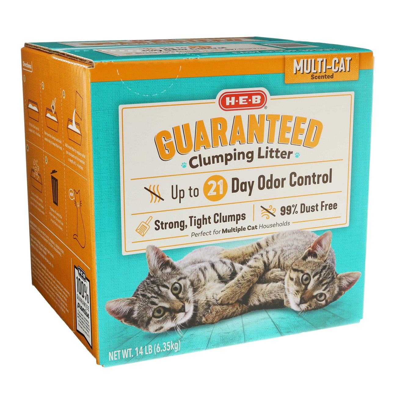 H E B Scented Multi Cat Guaranteed Clumping Litter