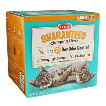 H-E-B Scented Multi-Cat Guaranteed Clumping Litter, 14 lb