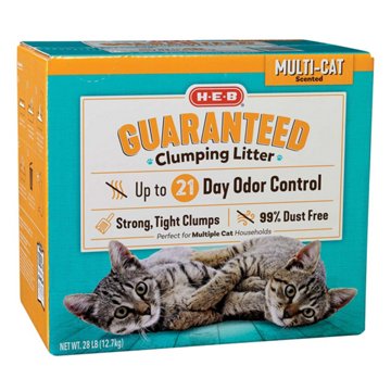 H-E-B Scented Multi-Cat Guaranteed Clumping Litter, 28 lb
