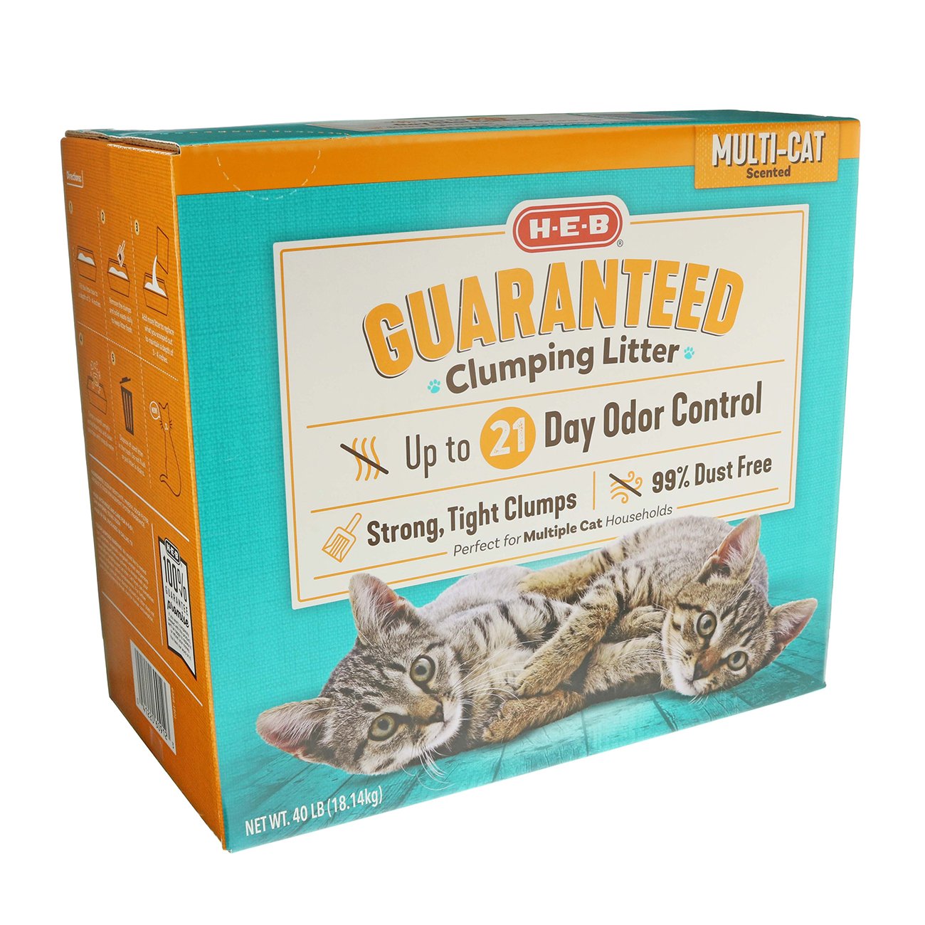 H E B Scented Multi Cat Guaranteed Clumping Litter