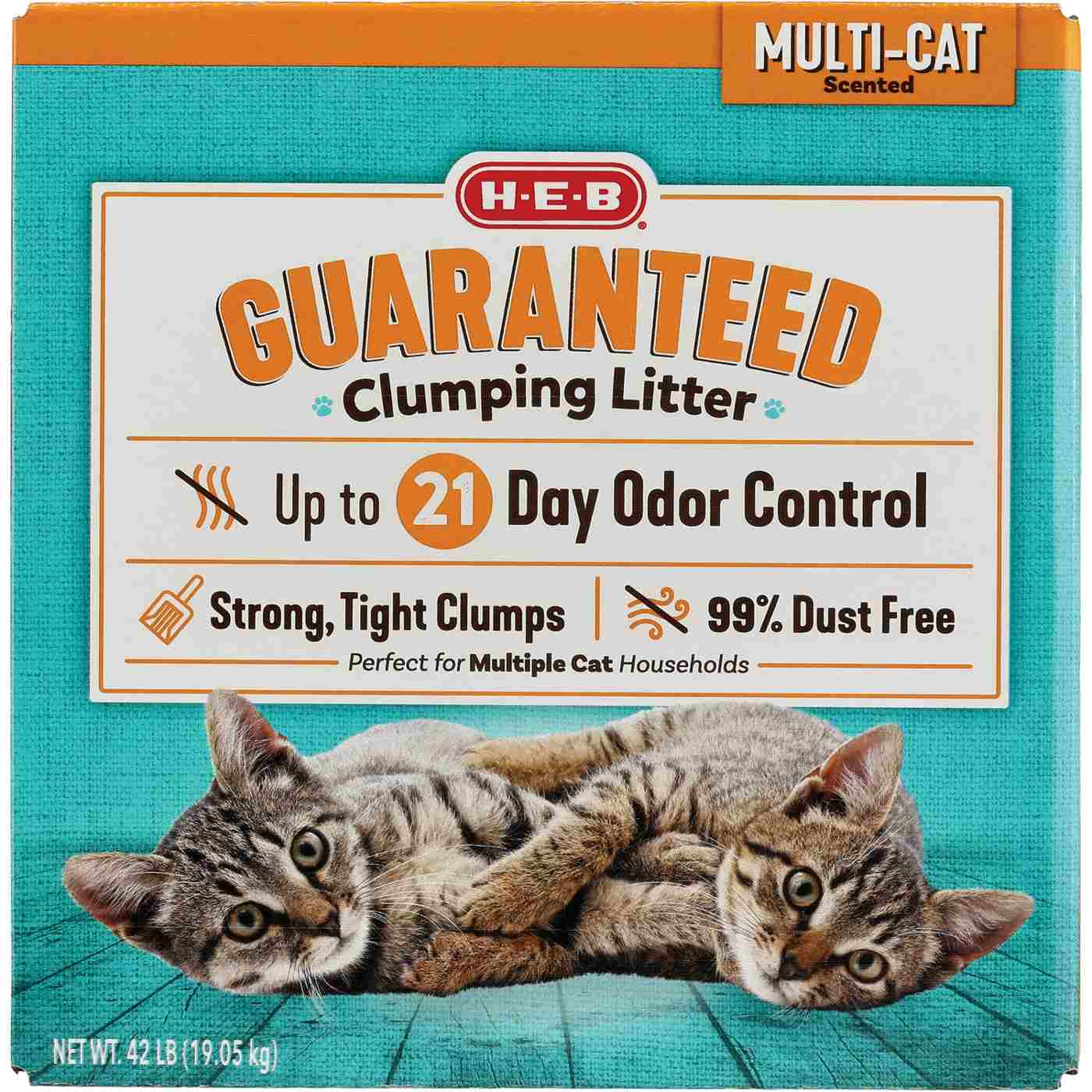H-E-B Scented Multi-Cat Guaranteed Clumping Litter; image 1 of 2