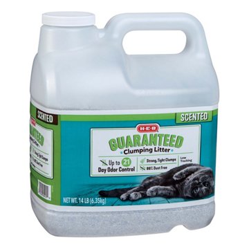 H-E-B Scented Odor Control Guaranteed Clumping Litter, 14 lb