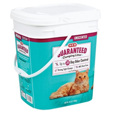 H-E-B Unscented Odor Control Guaranteed Clumping Litter, 35 lb