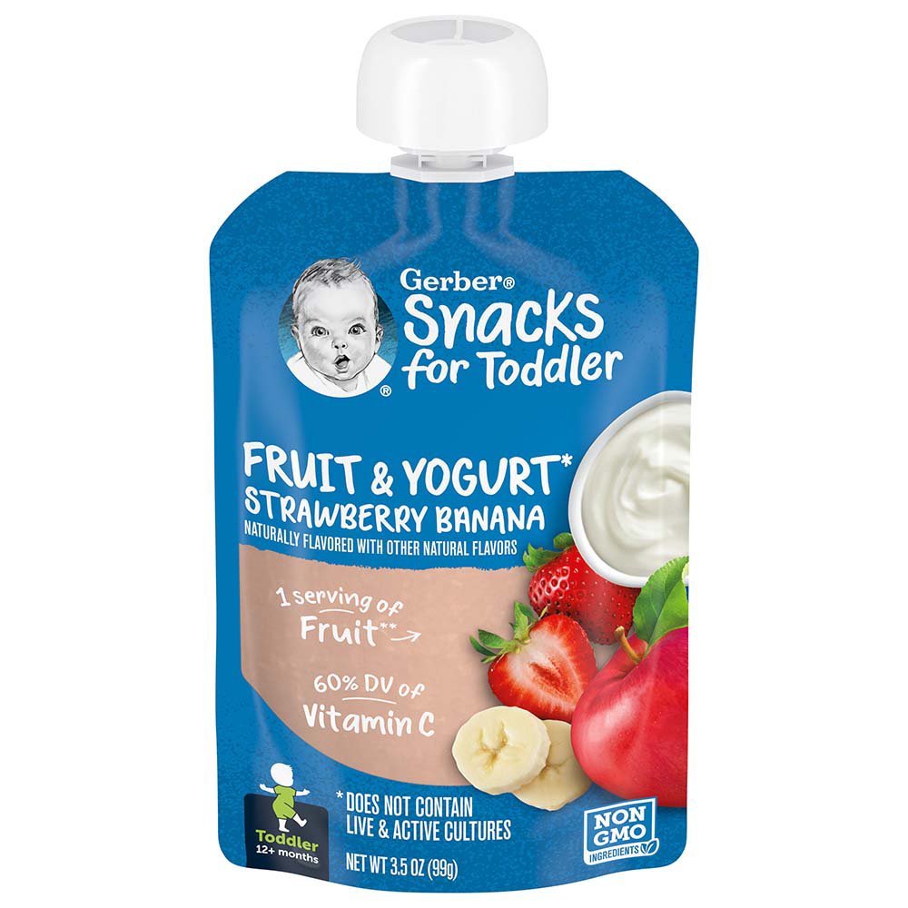 Gerber 2nd Foods Pouches Fruit & Yogurt Strawberry Banana Shop Food