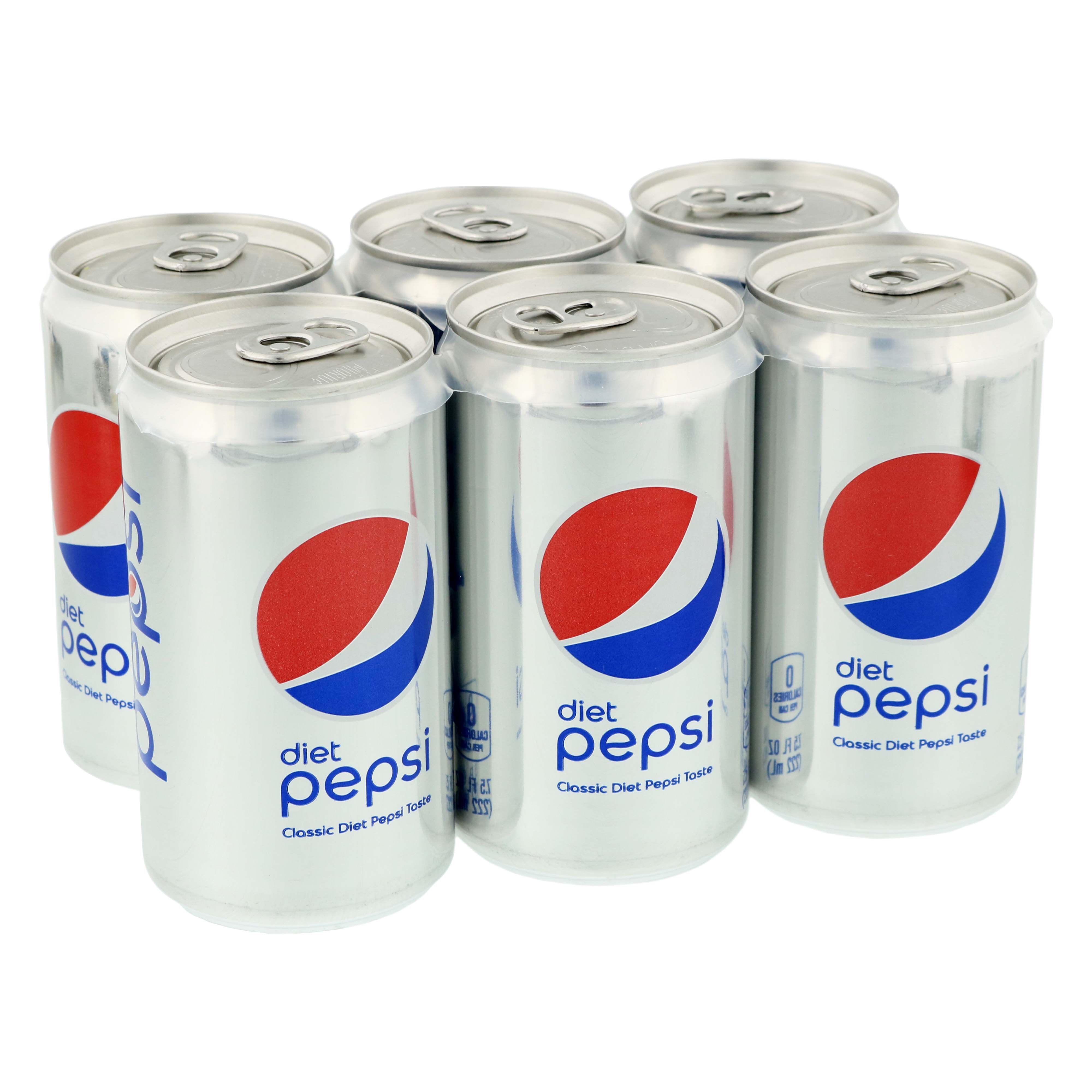 Pepsi Diet Cola 7.5 oz Cans - Shop Soda at H-E-B