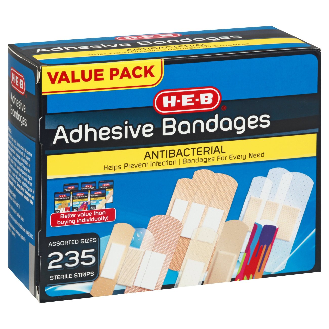 H-E-B Variety Pack Bandages, Assorted Sizes - Shop Bandages & Gauze at H-E-B