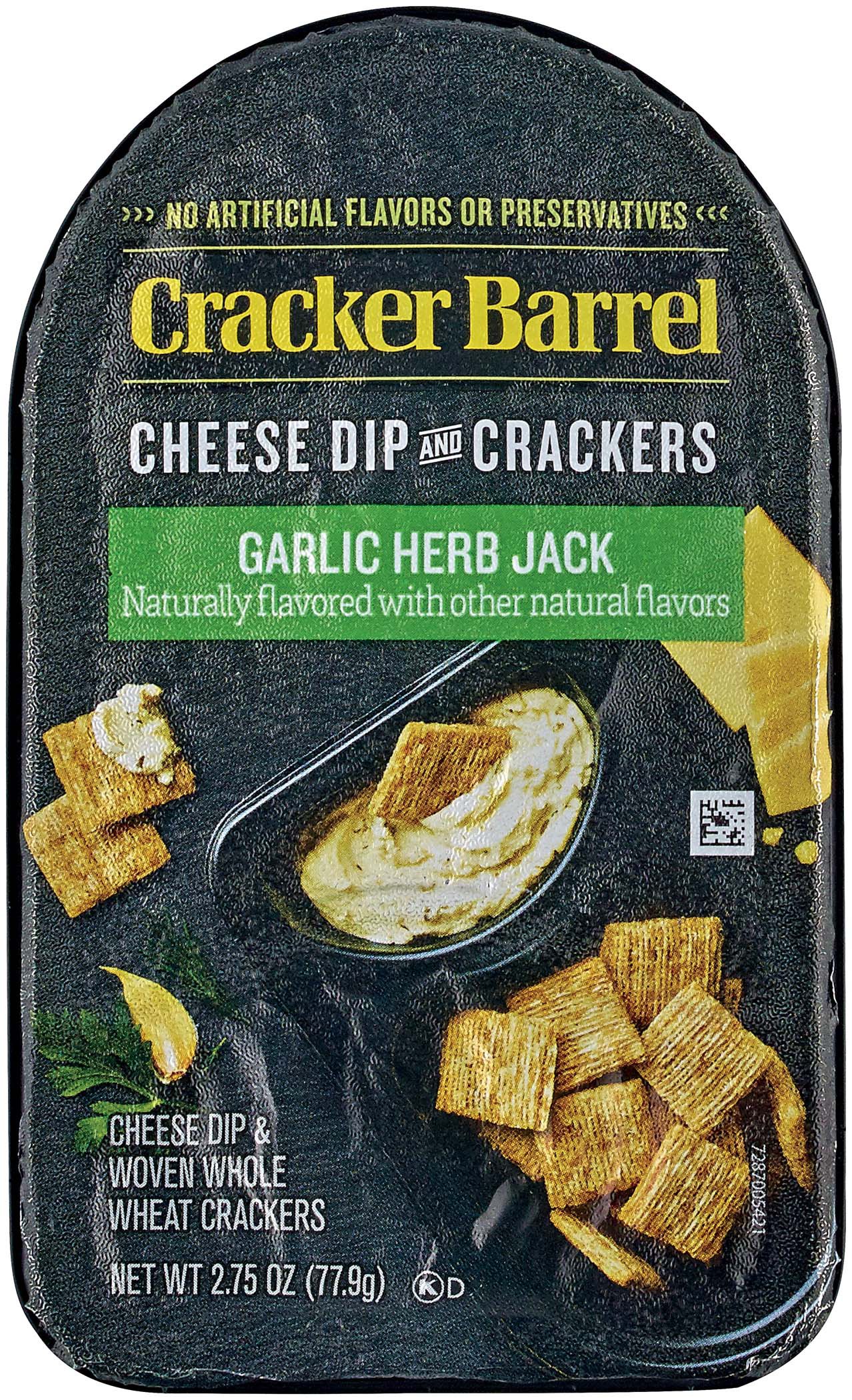 Cracker Barrel Cheese Dip and Crackers Garlic Herb Jack Shop Snack