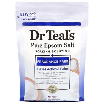 Dr Teal's Epsom Salt Unscented, 4 lb