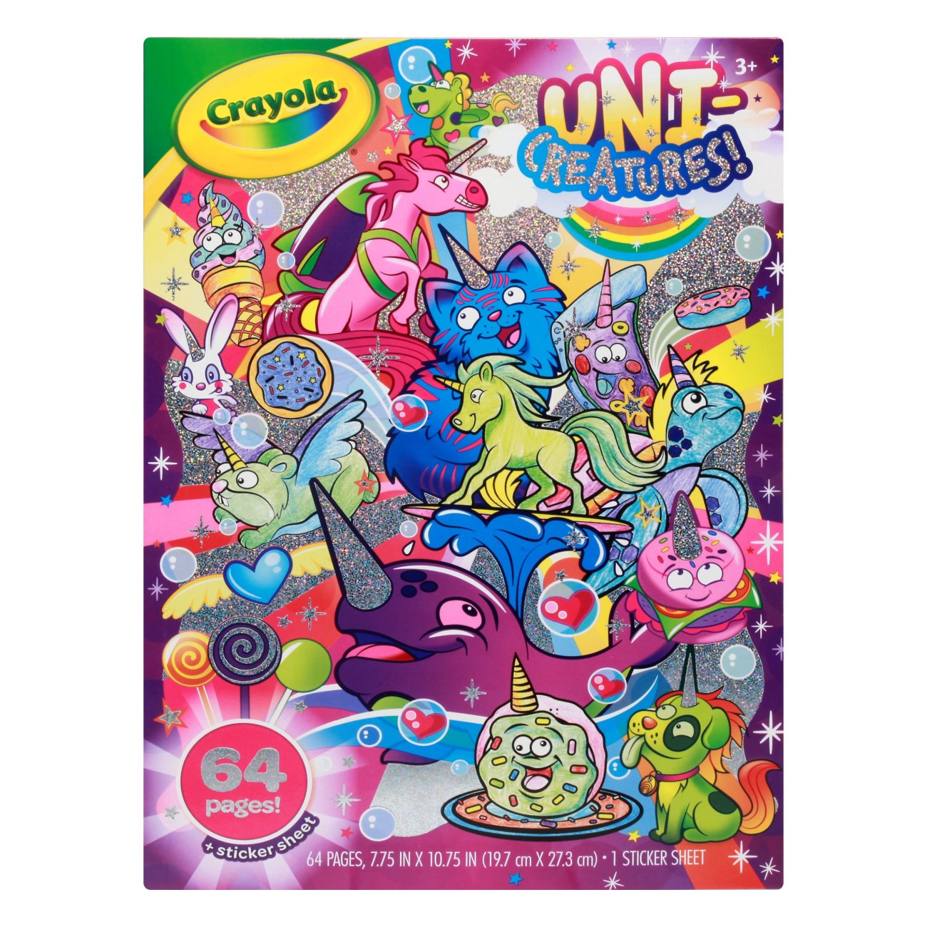 96 Unicorn Coloring Pages 4 6 Ages 3 5 Gift for Kids Multi Crayola Uni-Creatures Coloring Book 
