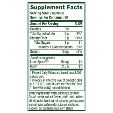 Align Dualbiotic Gummies, Prebiotics & Probiotics for Digestive Health, Natural Fruit Flavor