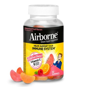 Airborne Assorted Fruit Flavored Gummies, 42 ct