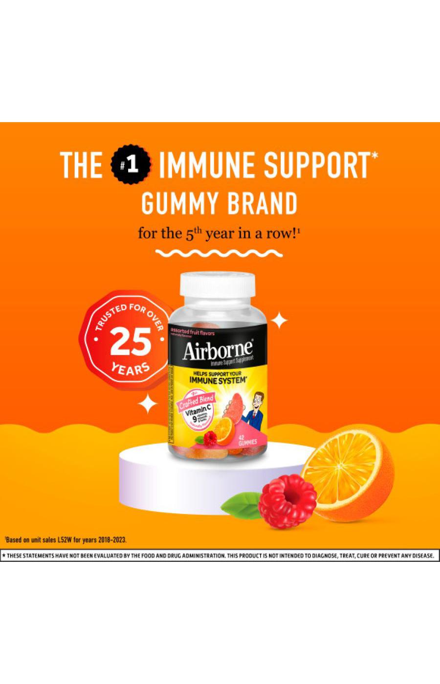 Airborne Assorted Fruit Flavored Gummies; image 2 of 2