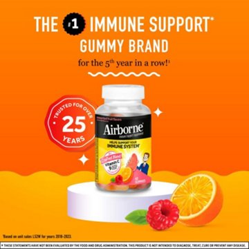 Airborne Assorted Fruit Flavored Gummies, 42 ct