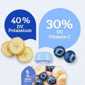 Gerber Stage 2 Baby Food Pouch - Banana Blueberry Puree