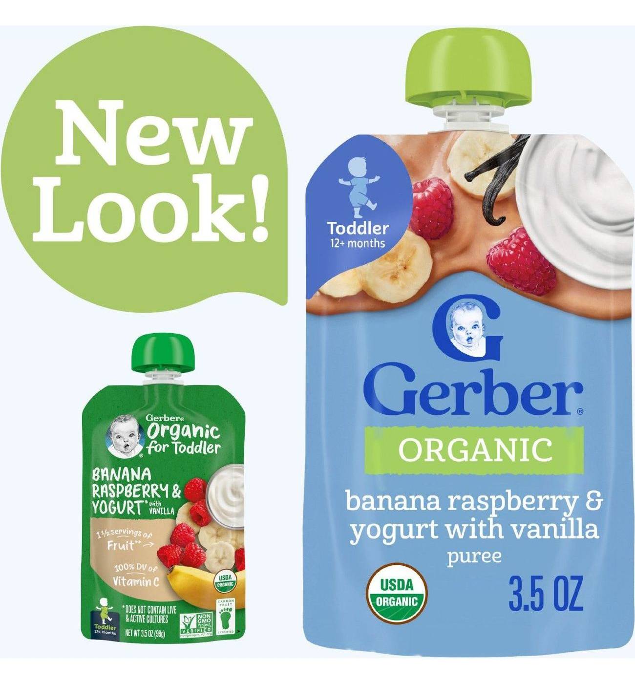 Gerber Organic for Toddler Pouch - Banana Raspberry & Yogurt; image 4 of 5