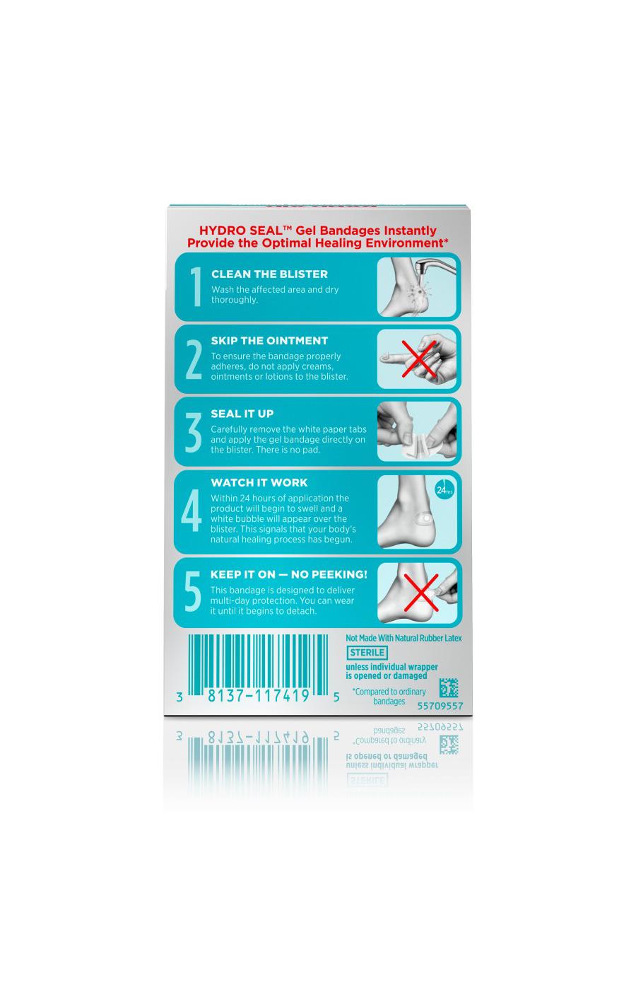 Band-Aid Hydro Seal Blister Heel Gel Bandages; image 6 of 7