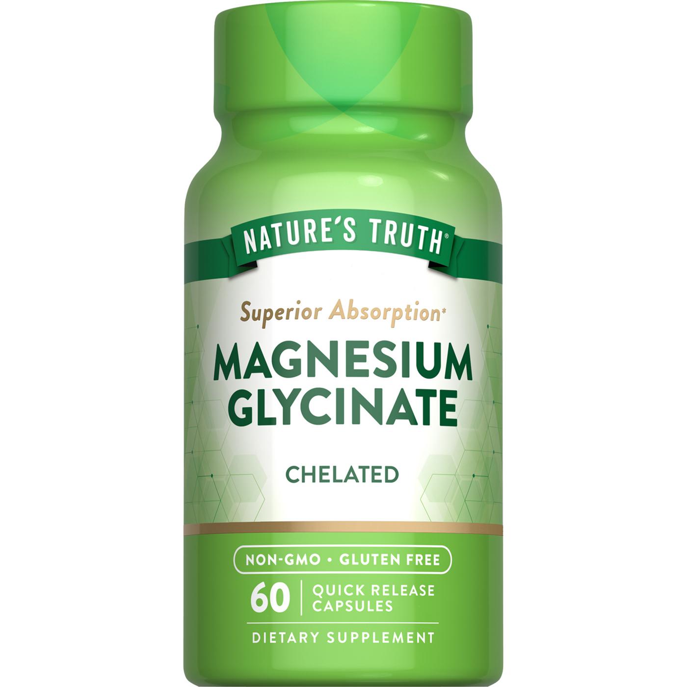 Nature's Truth Magnesium Glycinate Capsules - 200mg; image 1 of 5