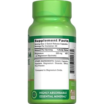 Nature's Truth Magnesium Glycinate Capsules - 200mg, 60 ct