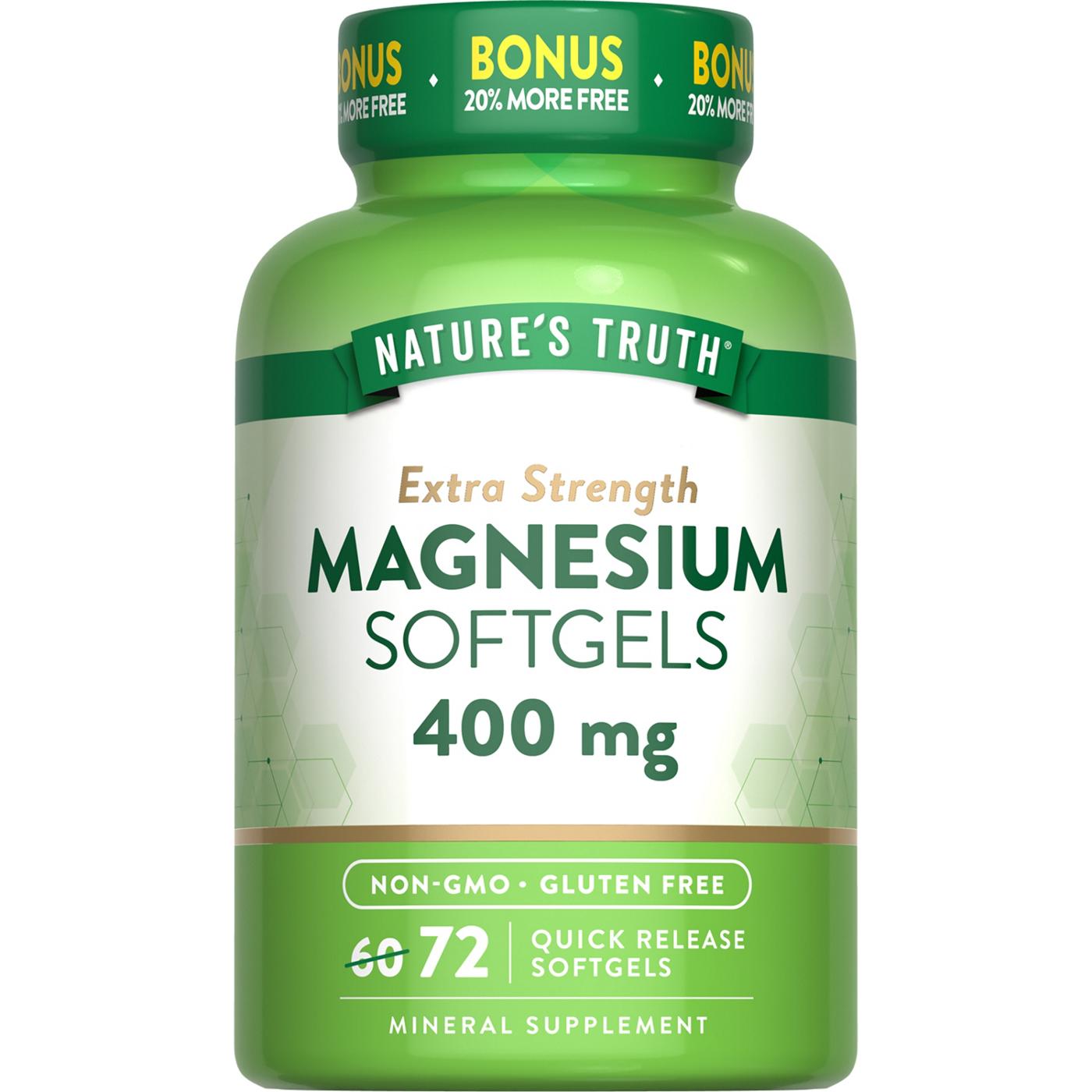 Nature's Truth Extra Strength Magnesium Softgels - 400 mg; image 1 of 4