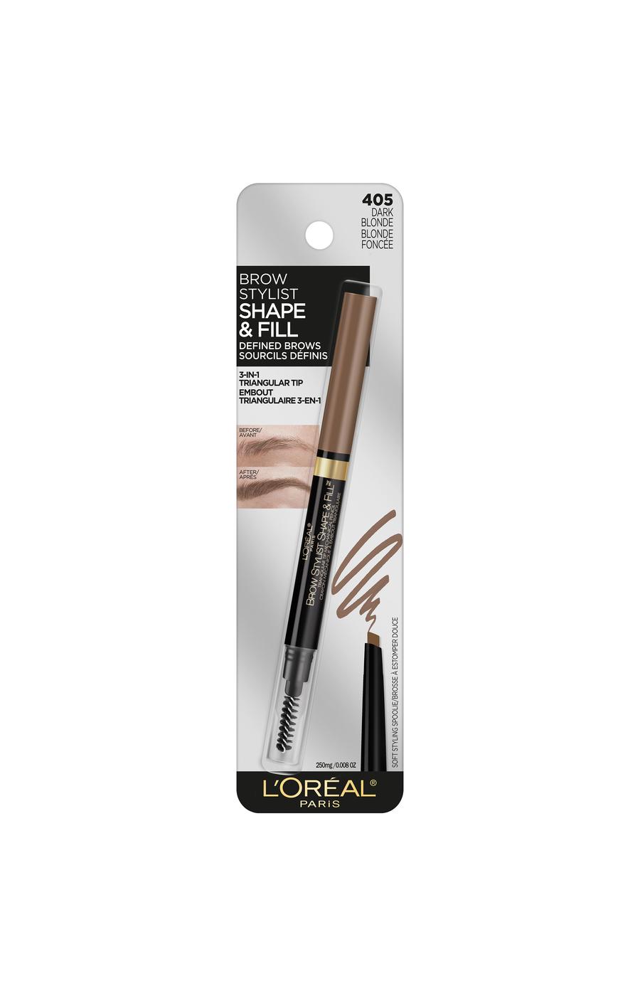 L'Oréal Paris Brow Stylist Shape and Fill Mechanical Eye Brow Makeup Pencil Dark Blonde; image 1 of 3