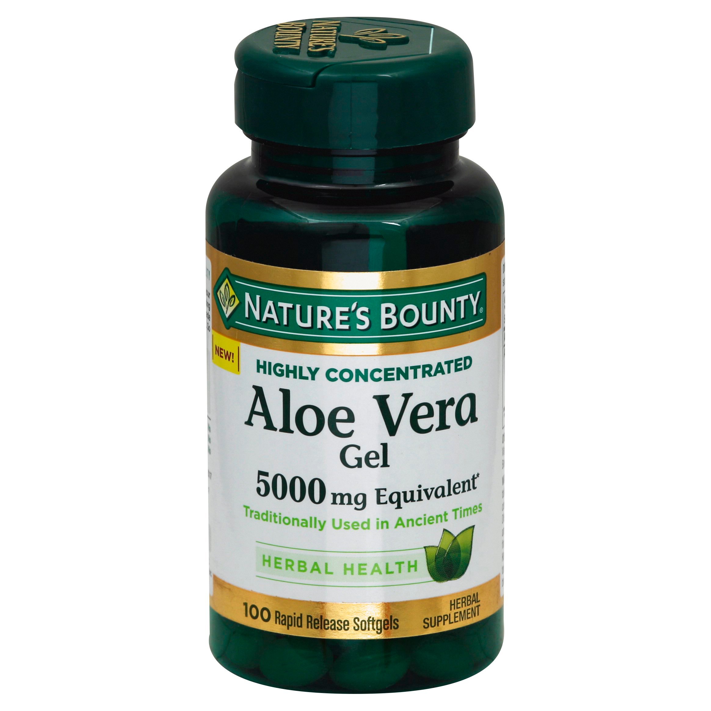 Nature's Bounty Aloe Vera Gel 5,000 mg Softgels Shop Herbs