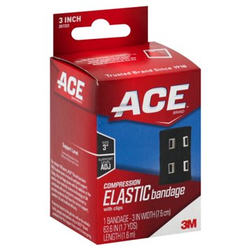 Ace Compression Elastic Bandage With Clips, EACH