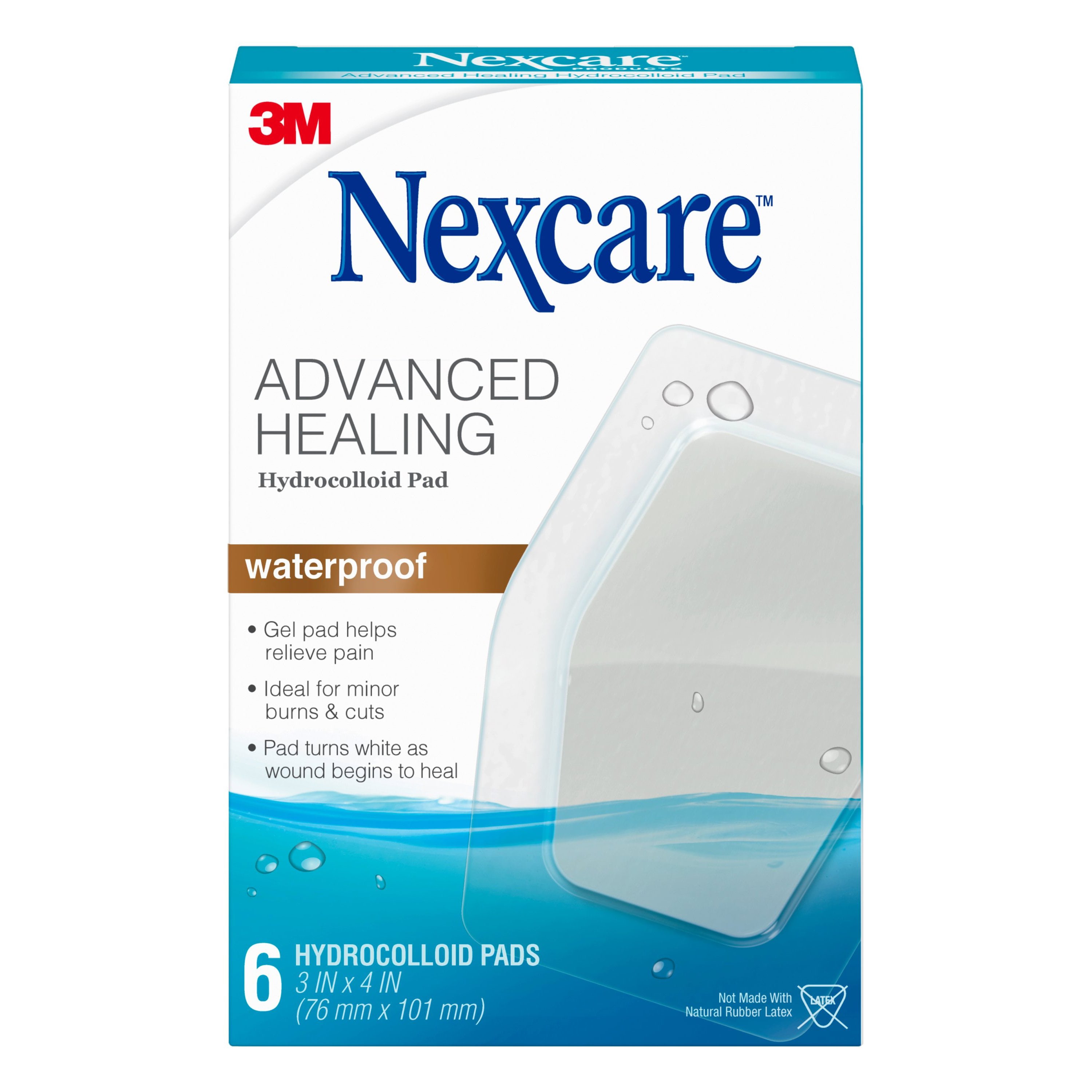 Nexcare™ Advanced Healing Waterproof Bandages AWB-10-CA, Assorted