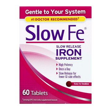 Slow Fe Slow Release Iron Supplement Tablets, 60 ct