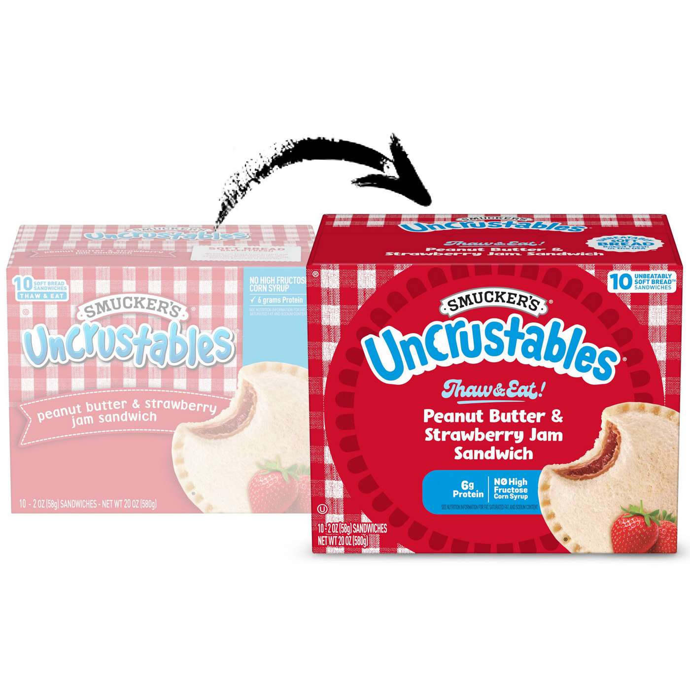 Smucker's Uncrustables Frozen Sandwiches - Peanut Butter & Strawberry Jam; image 4 of 9