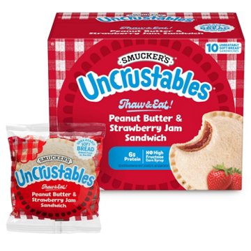 Smucker's Uncrustables Frozen Sandwiches - Peanut Butter & Strawberry Jam