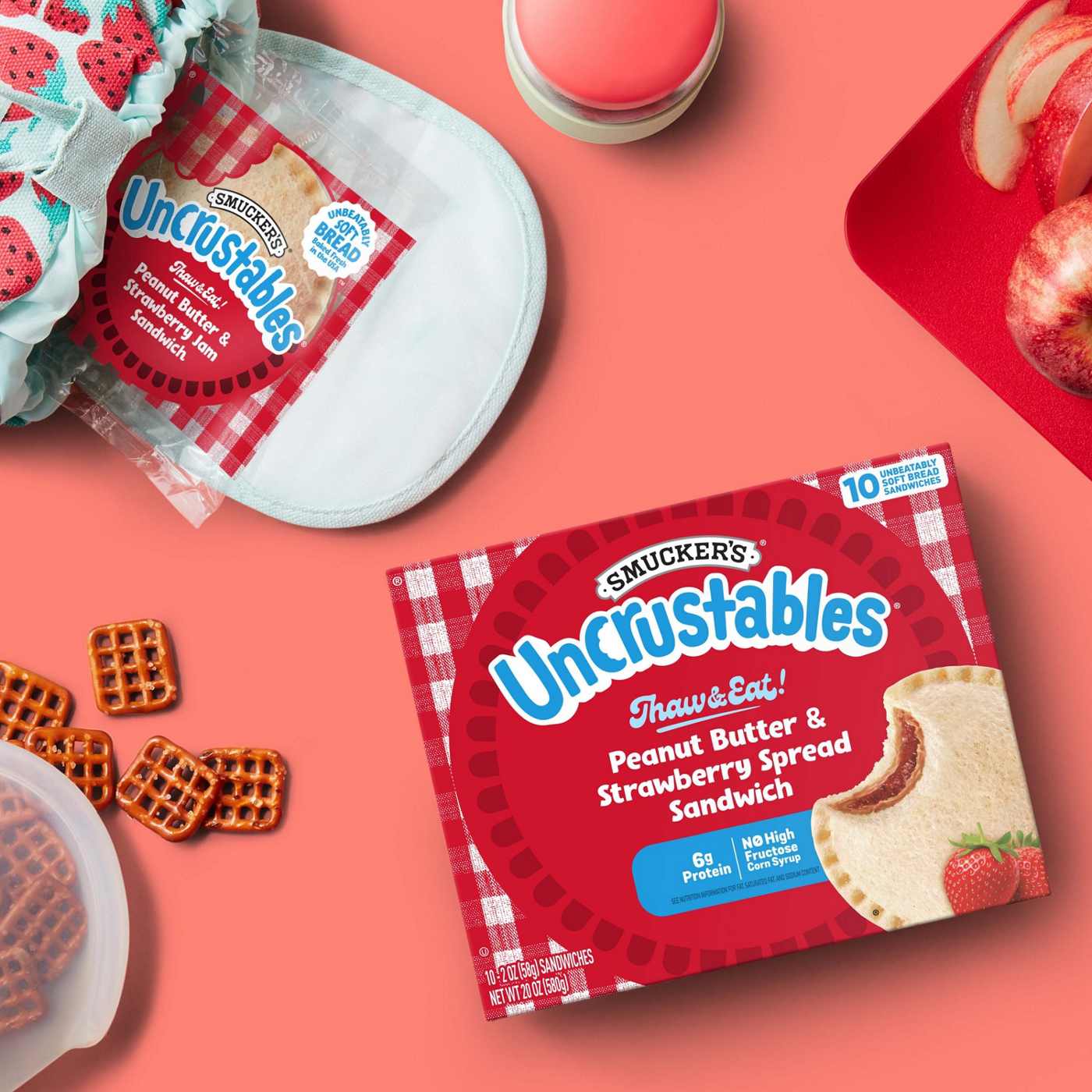 Smucker's Uncrustables Frozen Sandwiches - Peanut Butter & Strawberry Jam; image 9 of 9