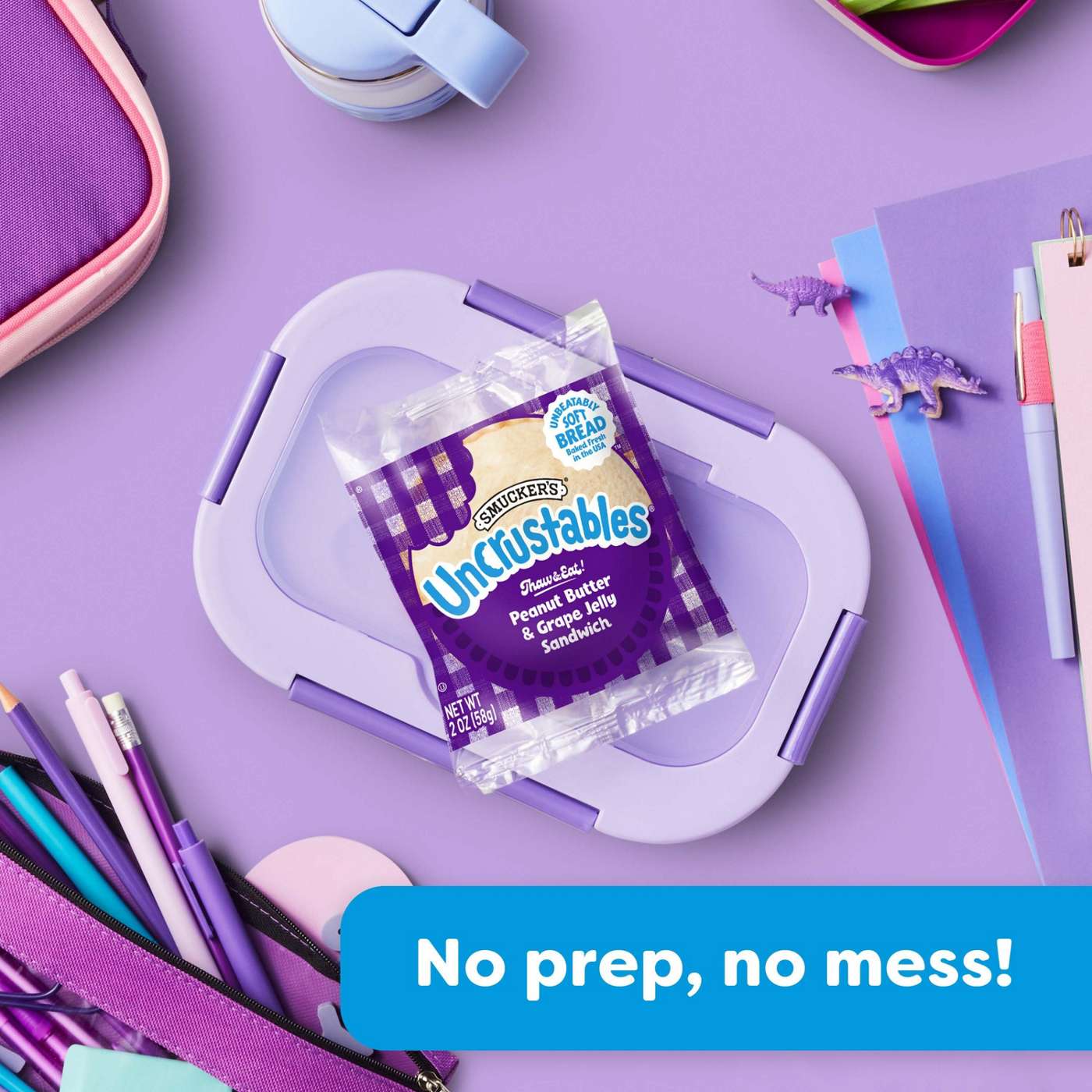 Smucker's Uncrustables Frozen Sandwiches - Peanut Butter & Grape Jelly; image 2 of 7