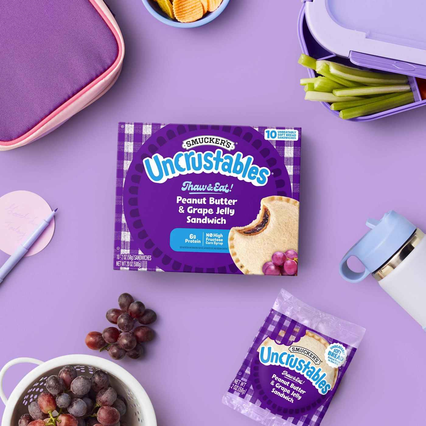 Smucker's Uncrustables Frozen Sandwiches - Peanut Butter & Grape Jelly; image 4 of 7