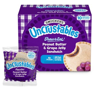 Smucker's Uncrustables Frozen Sandwiches - Peanut Butter & Grape Jelly