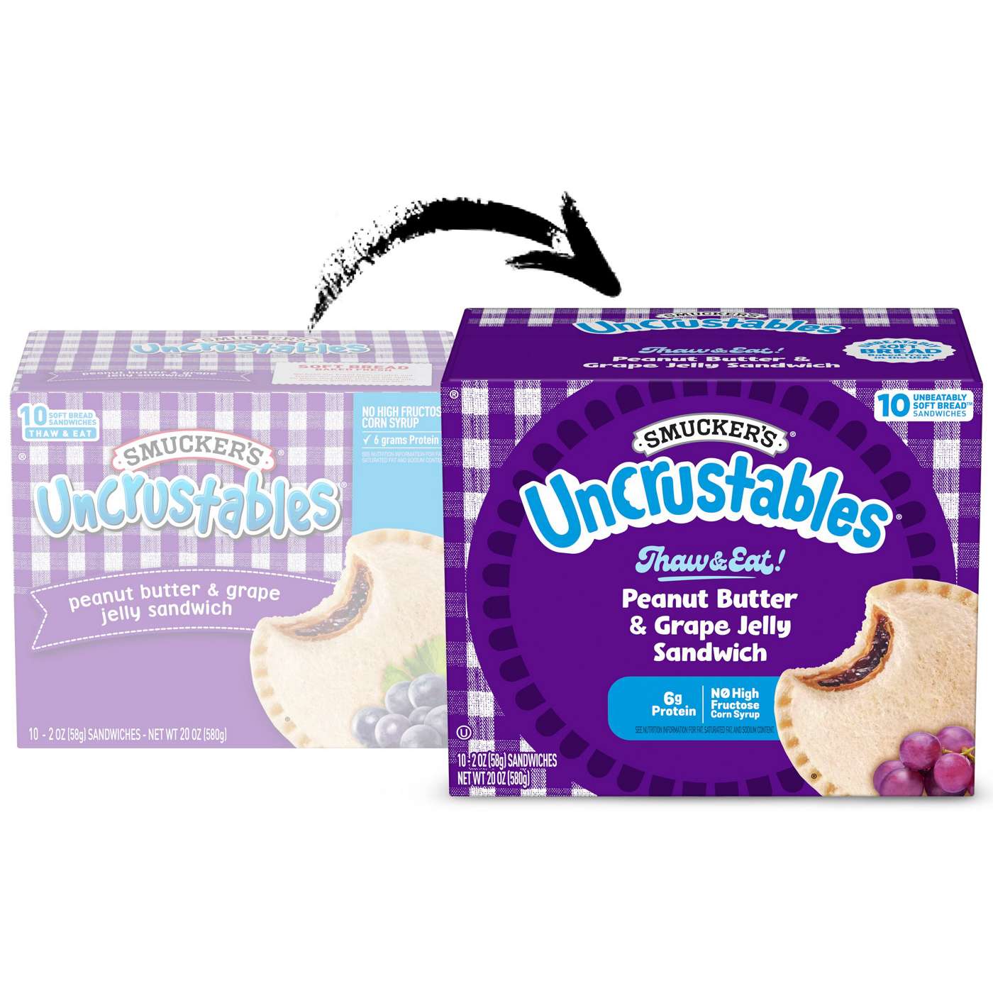 Smucker's Uncrustables Frozen Sandwiches - Peanut Butter & Grape Jelly; image 7 of 7
