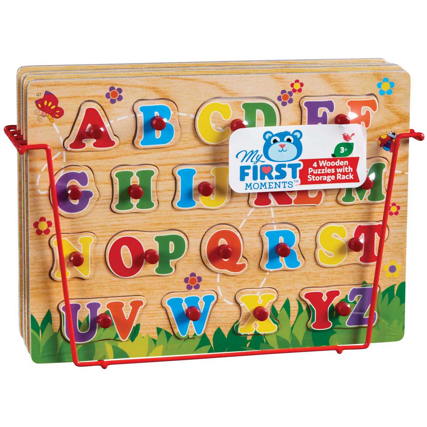 My First Moments Wooden Puzzle Set with Storage Rack - Shop Baby Toys at  H-E-B